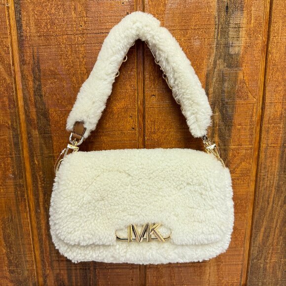 Michael Kors Handbags - Michael Kors Parker Medium Shearling Shoulder Bag
